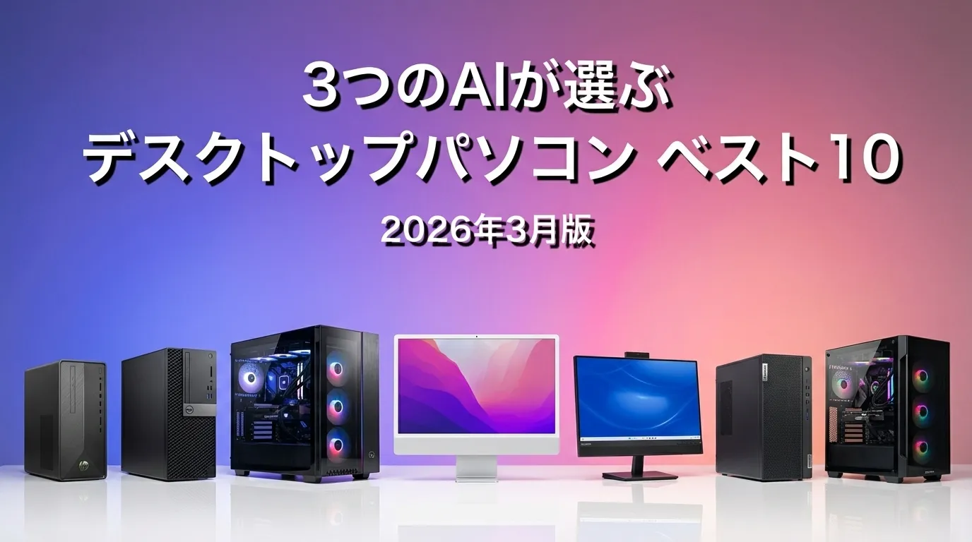 2026年4月版デスクトップパソコンおすすめAIランキング