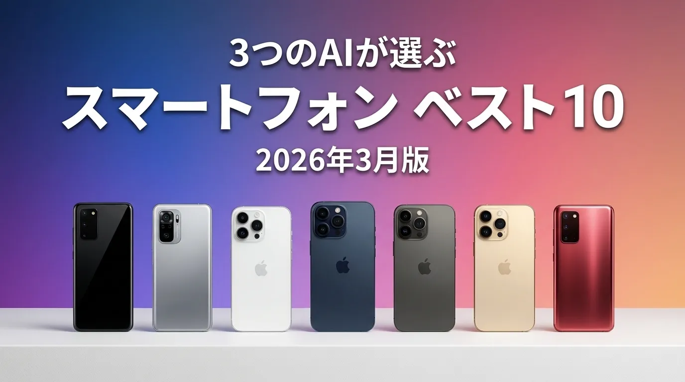 2026年5月版スマートフォンおすすめAIランキング